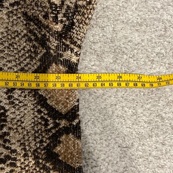 Show Me Your MuMu Brown Cream Hug Me Python Knit V Neck Sweater XS - Picture 7 of 9